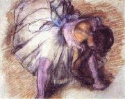 Edgar Degas Dancer Adjusting her Slippers Norge oil painting reproduction